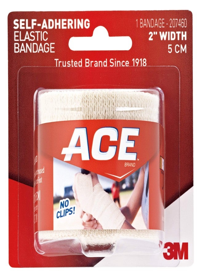آيس ضمادة مرنة ذاتية اللصق من ACE مقاس 2 بوصة، لون أبيض - Image 1